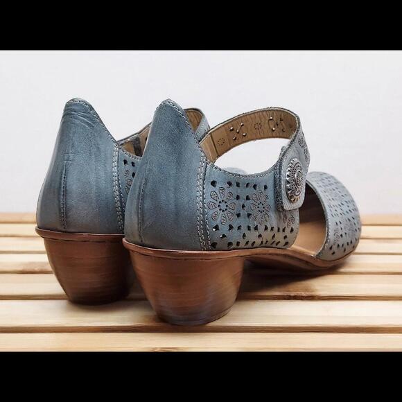 Rieker Womens | Blue | Leather MirJam Mary Jane Shoes Size 8.5 (39) - Picture 3 of 11
